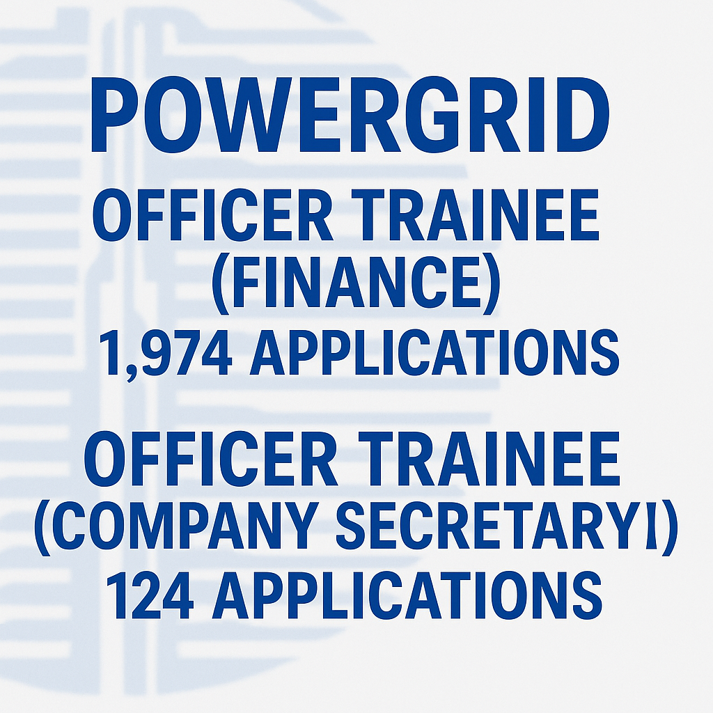 POWERGRID Officer Trainee ( Finance & Company Secretary ) 2025 – Application vs CBT Attendance Comparison