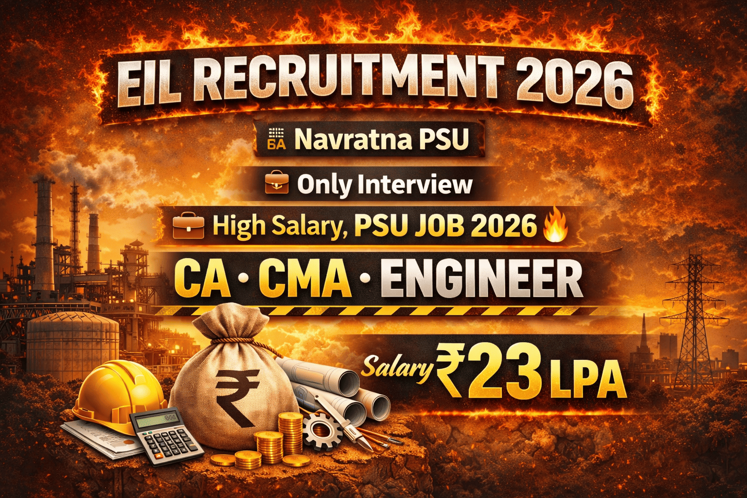 EIL Officer Finance Recruitment 2026 | CA CMA Govt Job