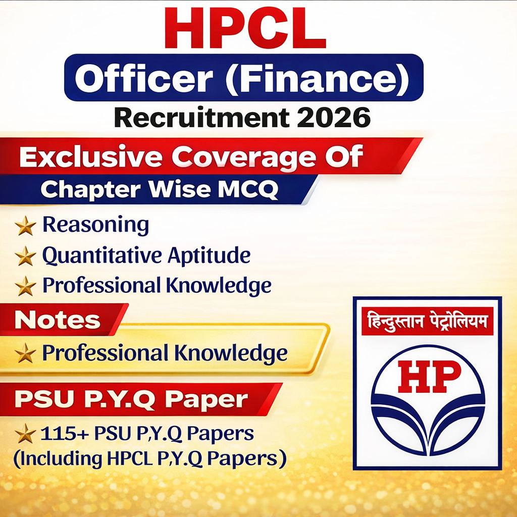 HPCL Officer Finance Chapter Wise MCQ, Notes & PSU Finance Previous Year Question Paper Exam 2026