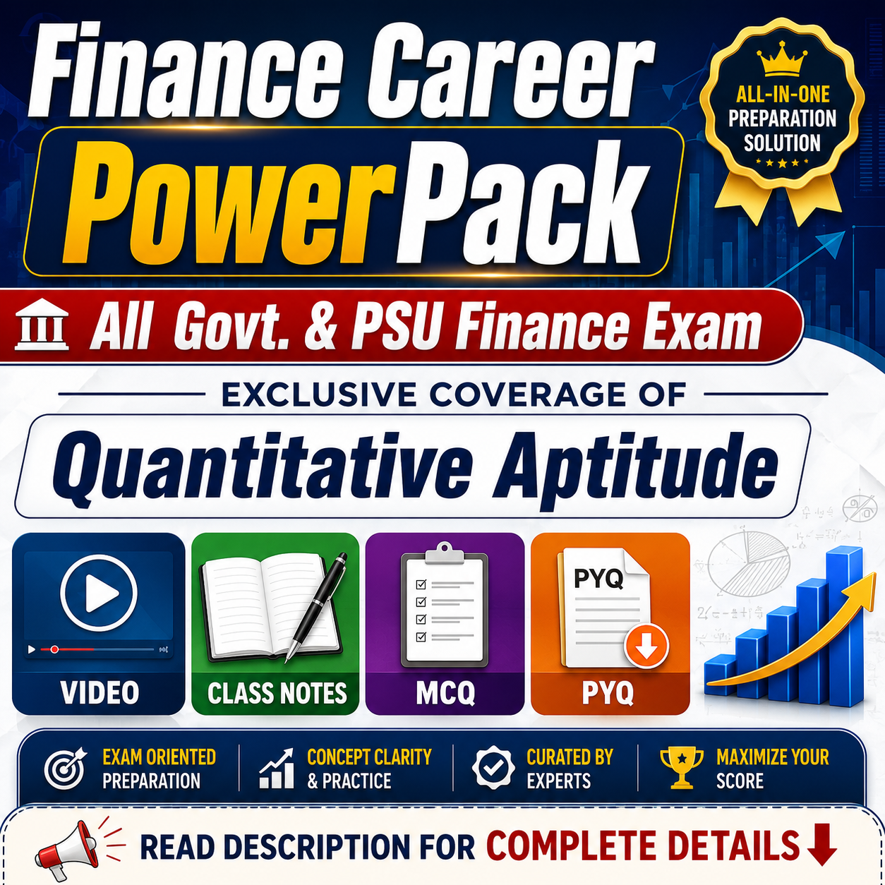 Quantitative Aptitude Course for PSU Finance Exams 2026 | Video Lectures, Notes, MCQs & PYQs | Finance Career PowerPack