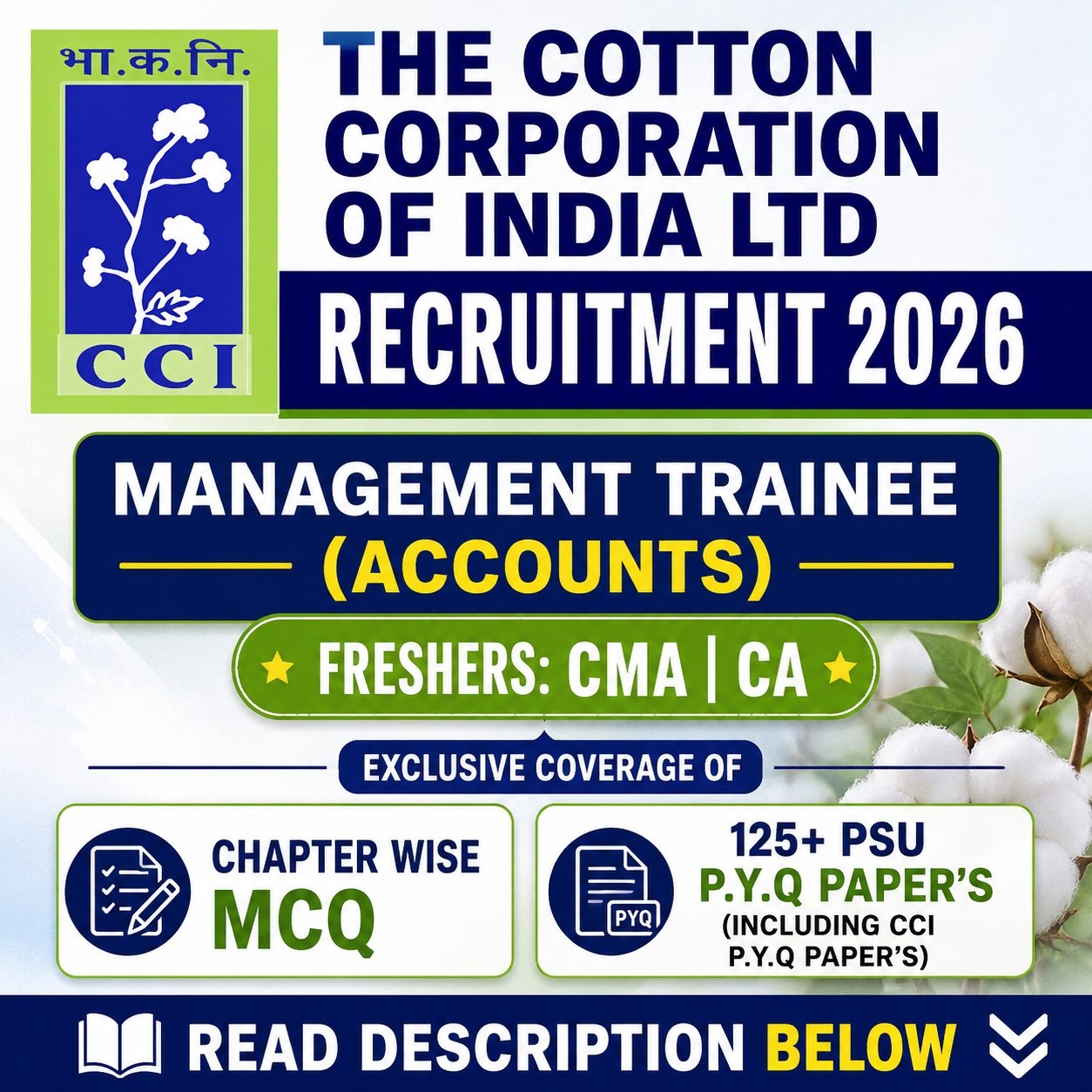 CCI Management Trainee Accounts Recruitment 2026 Course | Chapter-wise MCQs & 125+ Previous Year Question Papers