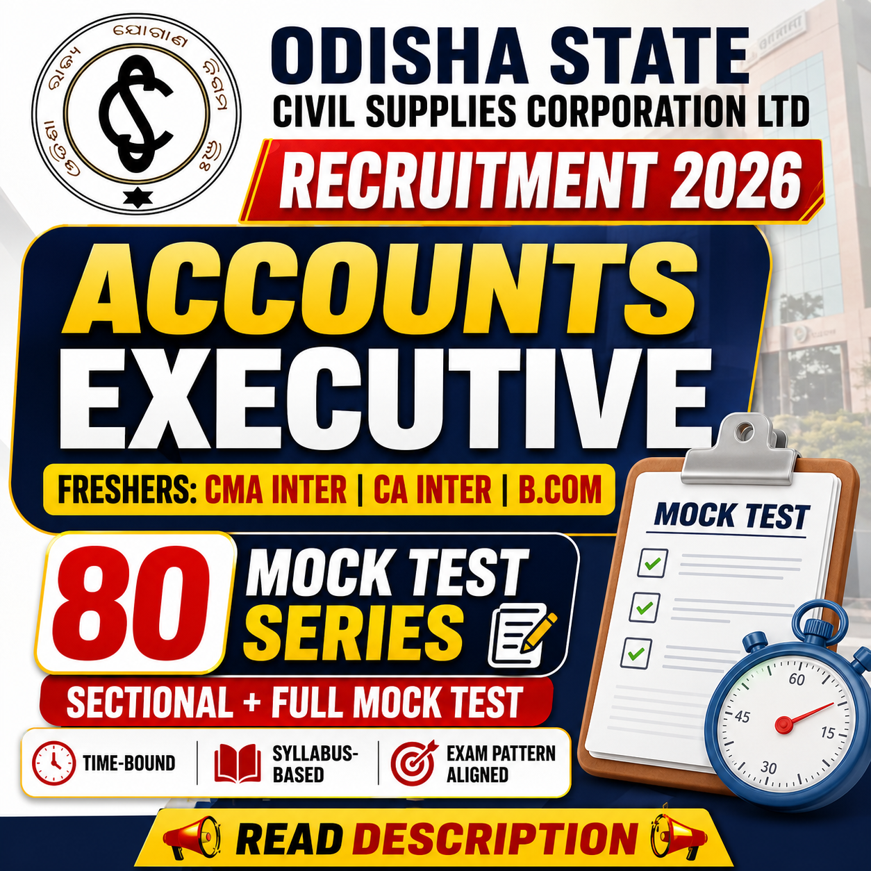 OSCSC Accounts Executive Mock Test 2026